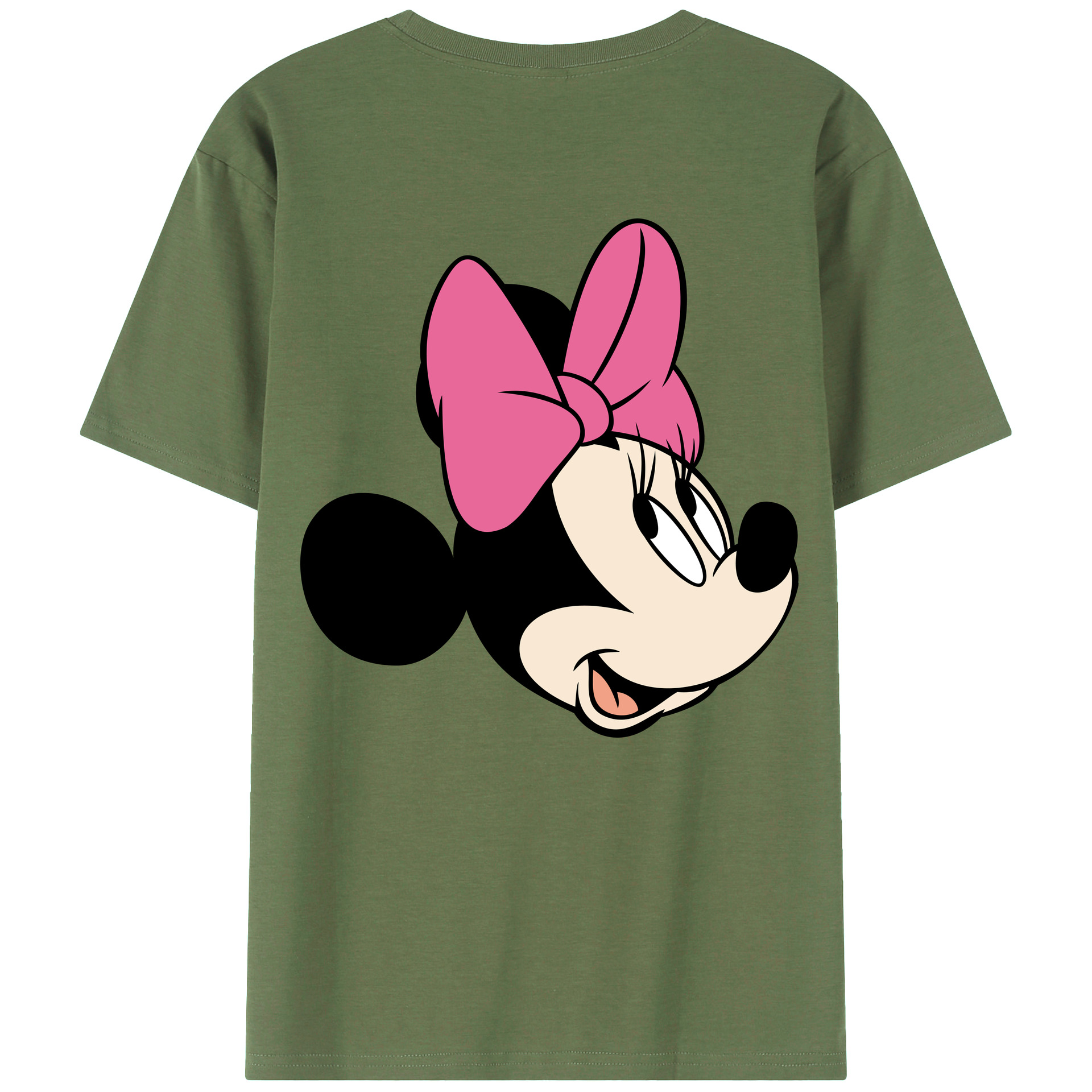 ミッキーマウス Mickey Mouse 綿100％ メンズ半袖Tシャツ（バックプリント） 通気性
